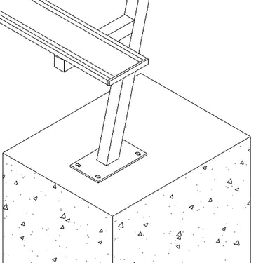 Player Bench - 15 ft. - Surface Mount